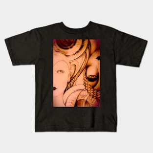 Art Deco two face spheres, Jacqueline Mcculloch Kids T-Shirt